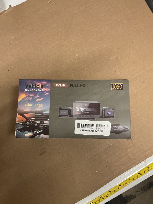 Photo 1 of 4-Channel 360° Dash cam Front and Rear FHD 1080P 180° Rotating Side-View Camera APP Control reversing Display Collision Detection Parking Monitoring Loop Recording | Suitable for sedans and SUVs