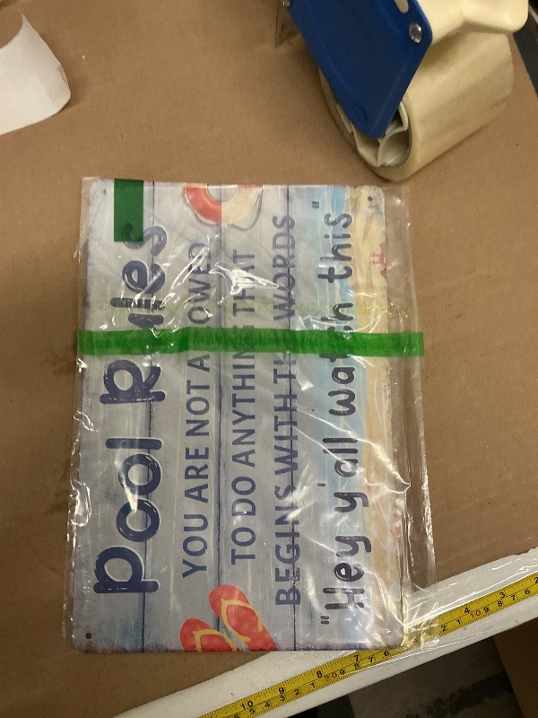 Photo 1 of Funny Pool Sign Pool Decor Pool Rules Metal Signs Pool Decorations Outdoor Swimming Pool Backyard Bar Welcome To Our Pool Sign Pool Deck Accessories You Are Not Allowed To Do Anything That Begins With