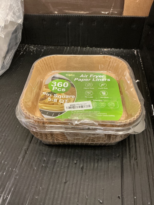 Photo 1 of 360 Pcs 8” Square Unbleached Heavy Duty Air Fryer Paper Liners Disposable, Non-Stick & Non-Leak Parchment Paper Liners for Airfryer Basket, Deep Fryer Parts & Accessories