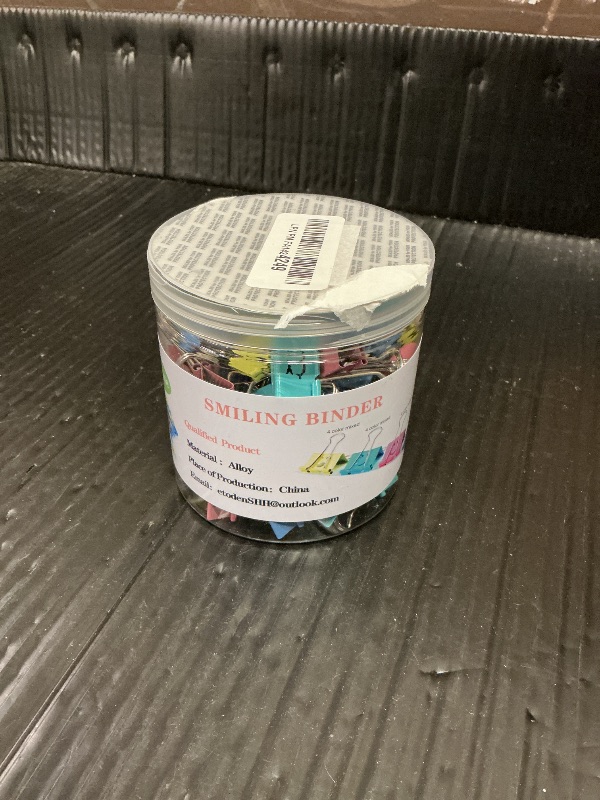 Photo 1 of ?80pack? Binder Clips, Limque Paper Clips,Paper Clamps with Colored Cute Hollow Smiling Face,80 Pcs Assorted Size Clip, for Office,Teacher Gifts and Kitchen