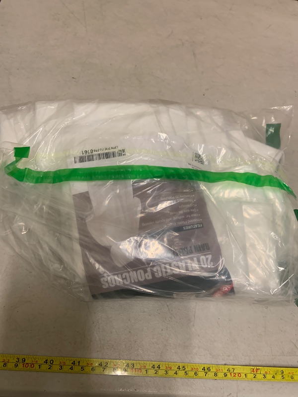 Photo 1 of 20-Pack Emergency Disposable Rain Ponchos for Adults – 100% Waterproof with Hood | Clear Lightweight Unisex Raincoats for Camping, Hiking & Travel