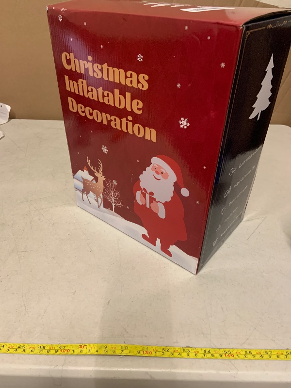 Photo 1 of 12FT Christmas Outdoor Inflatables - Giant Inflatable Hot Air Balloon Santa with Built-in Colorful Rotating LED Lights Christmas Blow Up Yard Decorations for Garden Lawn Party Xmas Decor