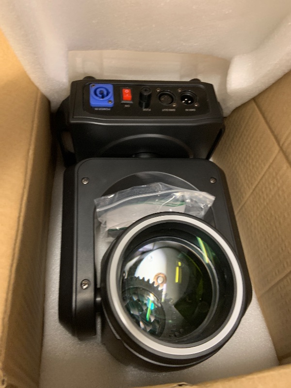 Photo 1 of 150W Moving Head DJ Lights, 18 Rotatable Prisms Stage Lighting 7+1 Gobos and 7+1 Colors Spotlight with DMX512 Master-Slave and Sound Activated Modes for Events Parties Shows