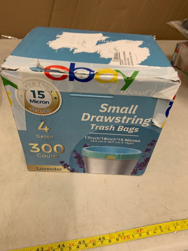 Photo 1 of *INCOMPLETE** 15 Micron Extra Thick 4 Gallon Drawstring Small Trash Bags, Sturdy & Tear-Resistant Small Garbage Bags for Bathroom, Office, Bedroom & Kitchen