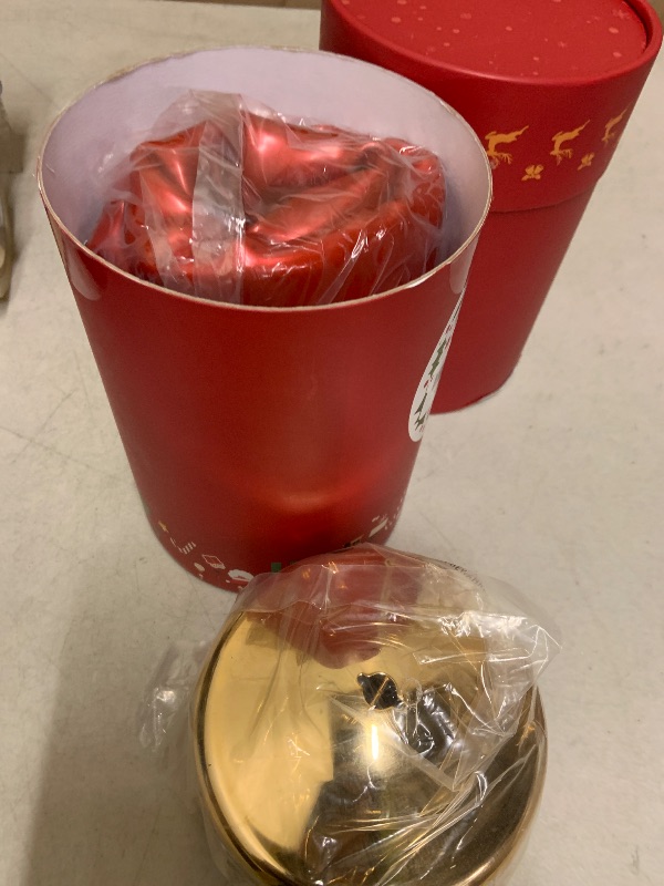 Photo 1 of 30 Inch Christmas Inflatable Ball, Outdoor PVC Inflatable Christmas Ornaments, Reusable Blow Up Ornament for Indoor Yard Tree Lawn Decor (Red)