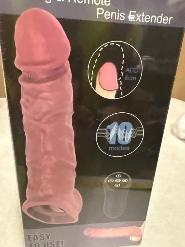 Photo 1 of Vibrating Penis Extender - LATUNE Cody, 10 Vibration Silicone Penis Sleeve with Ball Stretcher for Enlarge Thicken, Remote Control Realistic Girth Sleeve, Rechargeable Sex Toy for Men & Couple