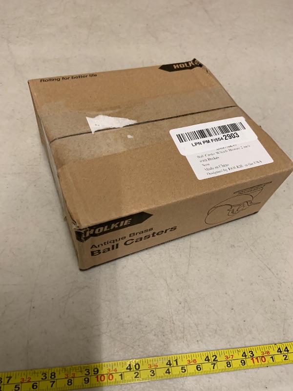 Photo 1 of 2 Inch Antique Brass Ball Casters, Vintage Caster Wheels, Swivel Plate Caster with Brake, Set of 4 Furniture Wheels for Sofa, Coffee Table, Cabinet, Kitchen Cart