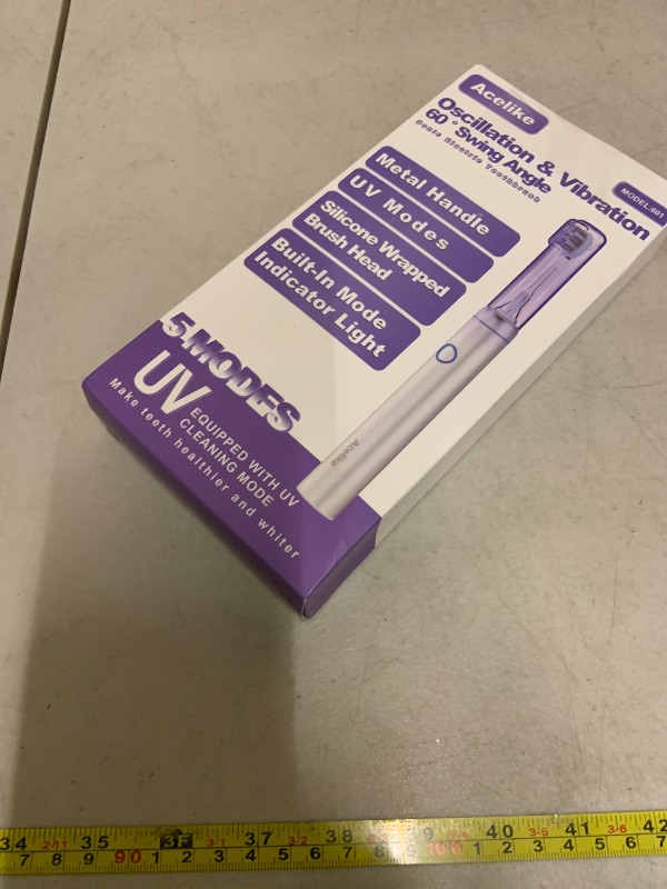 Photo 1 of Metal Electric Toothbrush with UV Mode, Vibration and Oscillation Electric Toothbrush for Adults, 6 Brush Heads & Travel Case & Dust Cover, 5 Modes & Built in Timer, One Charge Last 120 Day?Sliver?