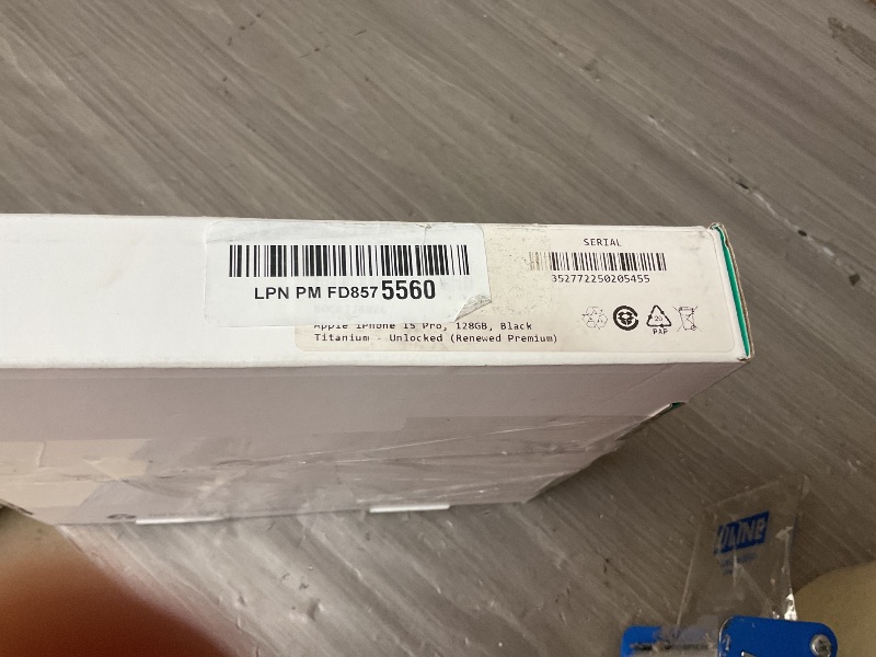 Photo 1 of Apple iPhone (Renewed Premium) 15 Pro, 128GB, Black Titanium - Unlocked