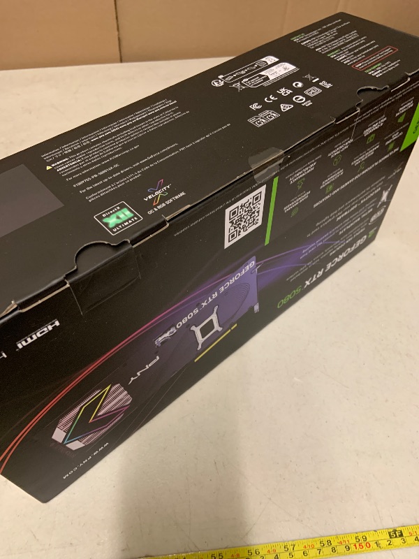 Photo 1 of PNY NVIDIA GeForce RTX™ 5080 Epic-X™ ARGB OC Triple Fan, Graphics Card (16GB GDDR7, 256-bit, Boost Speed: 2775 MHz, PCIe® 5.0, HDMI®/DP 2.1, 2.99-Slot, NVIDIA Blackwell Architecture, DLSS 4)