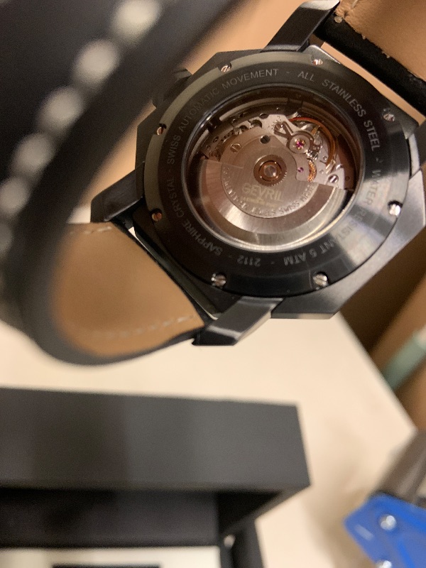 Photo 1 of Gevril Men's Canal St Automatic Watch, Genuine Italian Handmade Leather Strap