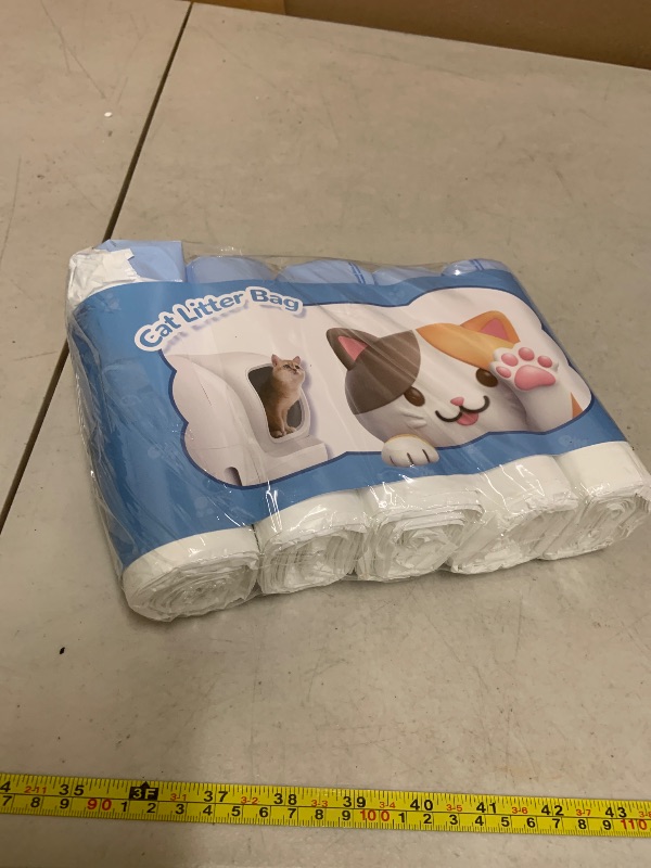 Photo 1 of 100 Count Cat Litter Box Liners with Drawstring, Jumbo Litter Box Liners, Compatible with Litter-Robot 3/4 Cat Litter Box, Litter Bags Replacement