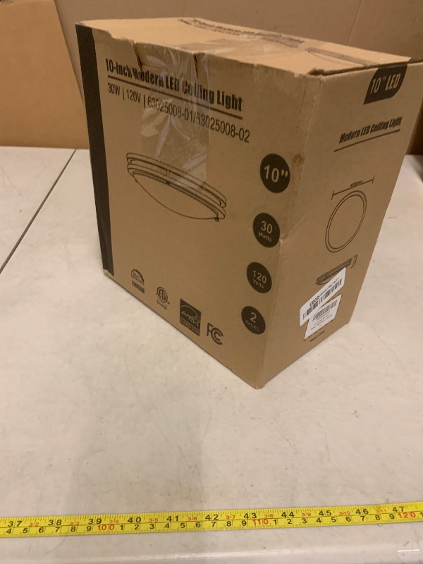 Photo 1 of 2-Pack 10Inch 30W LED Flush Mount Ceiling Light Fixtures Black, Ultra Bright 3200LM Dimmable Ceiling Lights, 5CCT 2700K 3000K 4000K 5000K 6500K, Ceiling Lamps for Kitchen Hallway Bedroom Bathroom