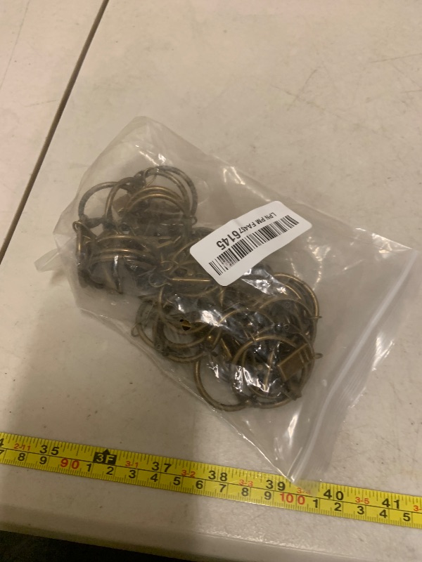 Photo 1 of 32 PCS Curtain Rings with Clips, Openable Drapery Metal Clip Rings for Hanging Drapes Decorative Fit Up to 1-inch Windows Rods (1 1/4“ Inner Diameter)