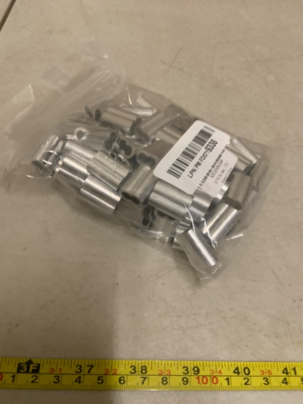 Photo 1 of 3/16" Aluminum Crimping Loop Sleeve 70PCS, Cable Ferrule Wire Rope Sleeves Loops Sleeve