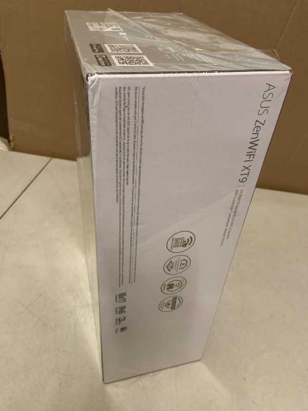 Photo 1 of ASUS ZenWiFi XT9 AX7800 Tri-Band WiFi6 Mesh WiFiSystem (2Pack), 802.11ax, up to 5700 sq ft & 6+ Rooms, AiMesh, Lifetime Free Internet Security, Parental Controls, 2.5G WAN Port, UNII 4, White