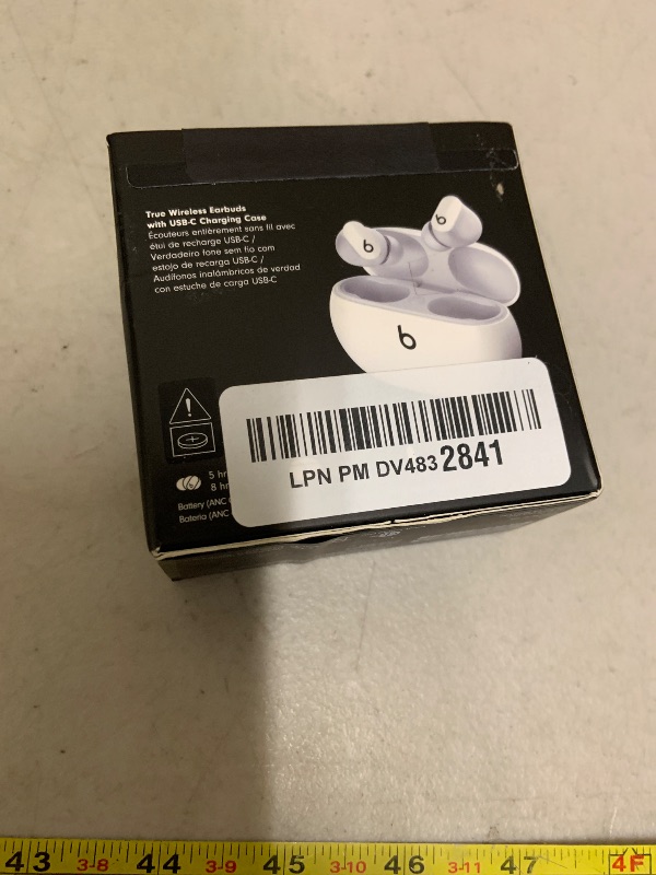 Photo 1 of Beats Studio Buds - True Wireless Noise Cancelling Earbuds - Compatible with Apple & Android, Built-in Microphone, IPX4 Rating, Sweat Resistant Earphones, Class 1 Bluetooth Headphones - White