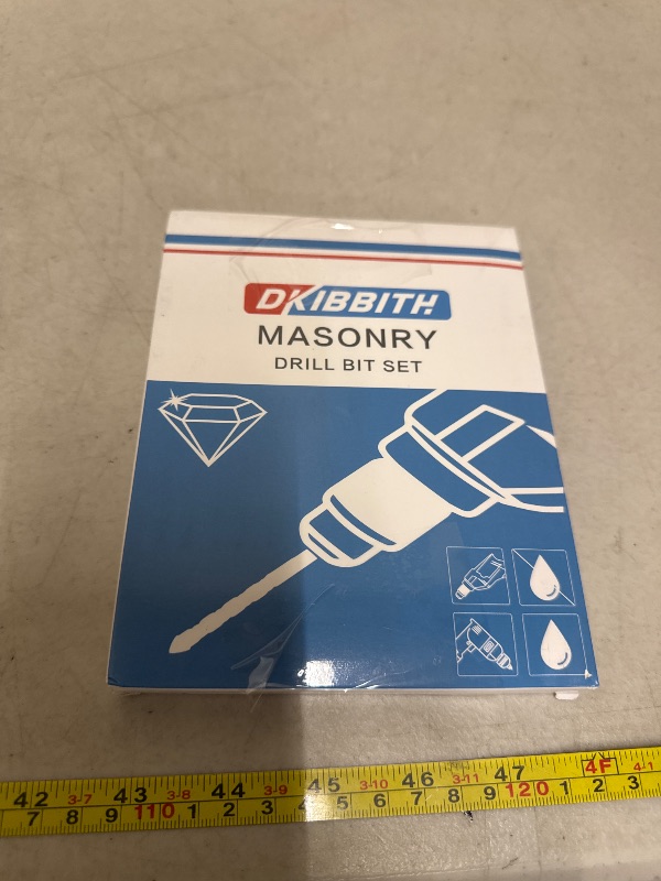 Photo 1 of 10-Piece 1/4” SDS Plus Drill Bits Rotary Hammer Drill Bit Set, Carbide Tipped for Drilling Concrete Cement Porcelain Tiles Ceramic Pots Stone Brick, Diameter 6mm, 160mm Long, SDS Plus Shank