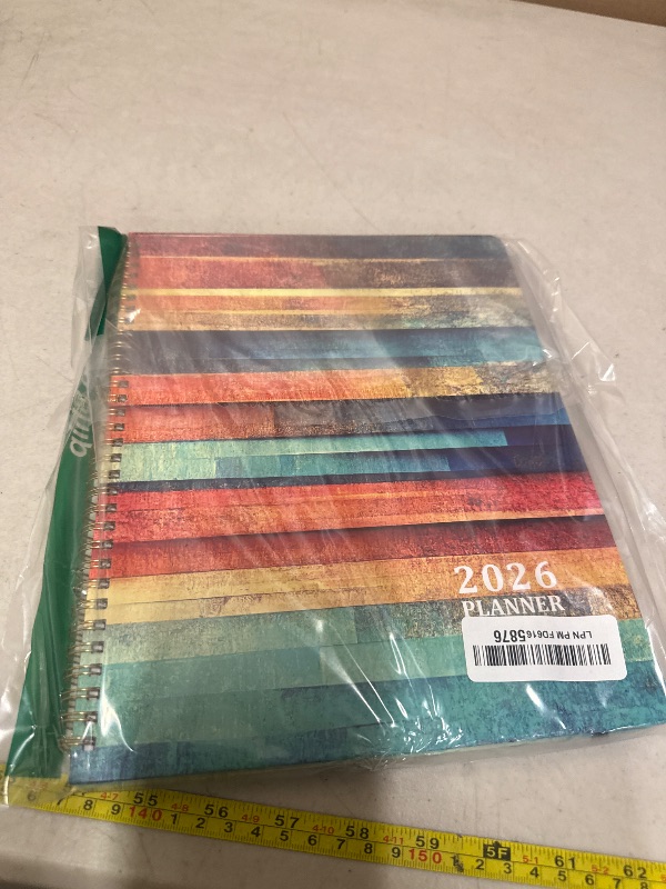 Photo 1 of 2026 Planner, Weekly and Monthly Calendar Planner Book, January 2026 - December 2026, Hardcover Spiral Planner with Monthly Tabs, Notes Pages, Perfect for Women & Men, A4 (8.5" x 11") - Wood