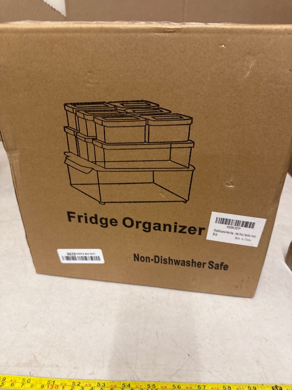 Photo 1 of 10 Pack Refrigerator Pantry Organizer Bins, Stackable Fridge Organizer Bins with Lids, Clear Plastic Food Storage Bins for Kitchen, Countertops, Cabinets, Fridge, Drinks, Fruits, Vegetable, Cereals