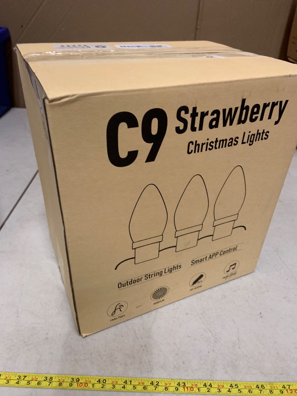 Photo 2 of Brightown Smart C9 LED Christmas Lights, 150 LED RGB C9 String Light with Remote, App Control, Music Sync, Connectable Waterproof Outdoor Christmas Lights for House Tree Patio Holiday Xmas Decor