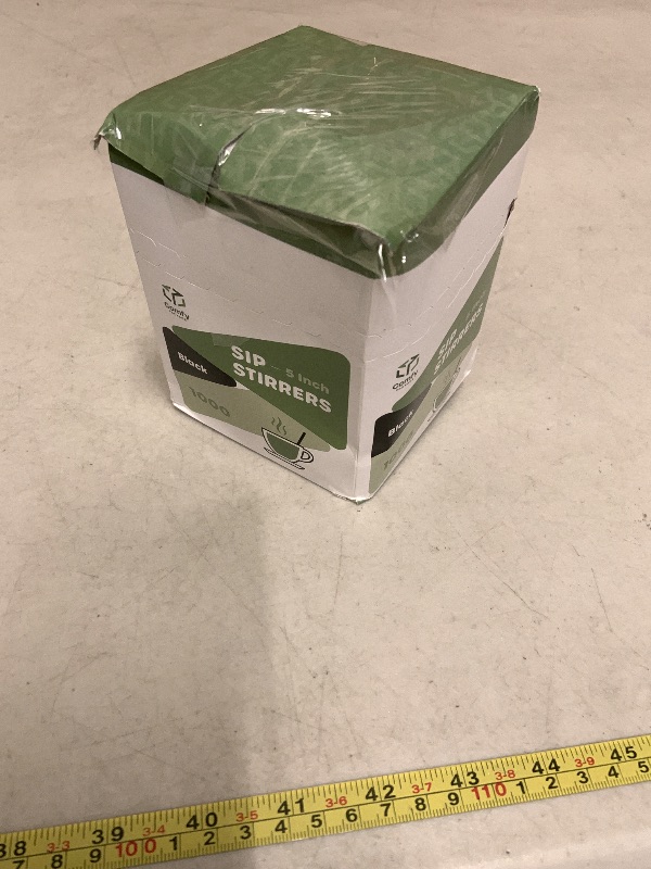 Photo 1 of Comfy Package [1000 Count] 5 Inch Coffee & Cocktail Stirrers/Straws Disposable Plastic Sip Stir Swizzle Sticks - Black