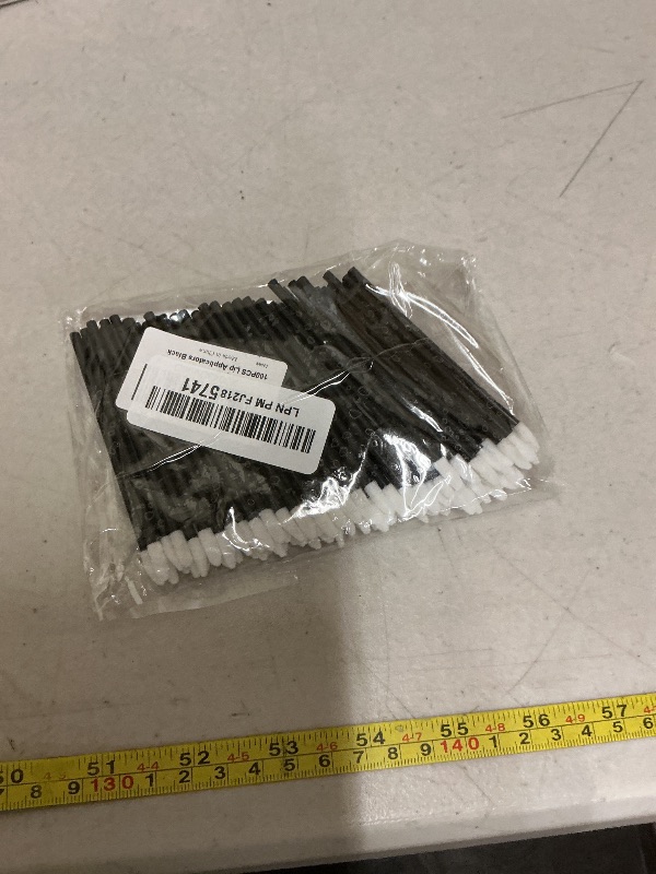 Photo 1 of Lip Applicators Disposable, Lips Wands Lip Brush Applicator Lipstick Brush Lip Gloss Applicator Mascara Brush Makeup Tool, Black