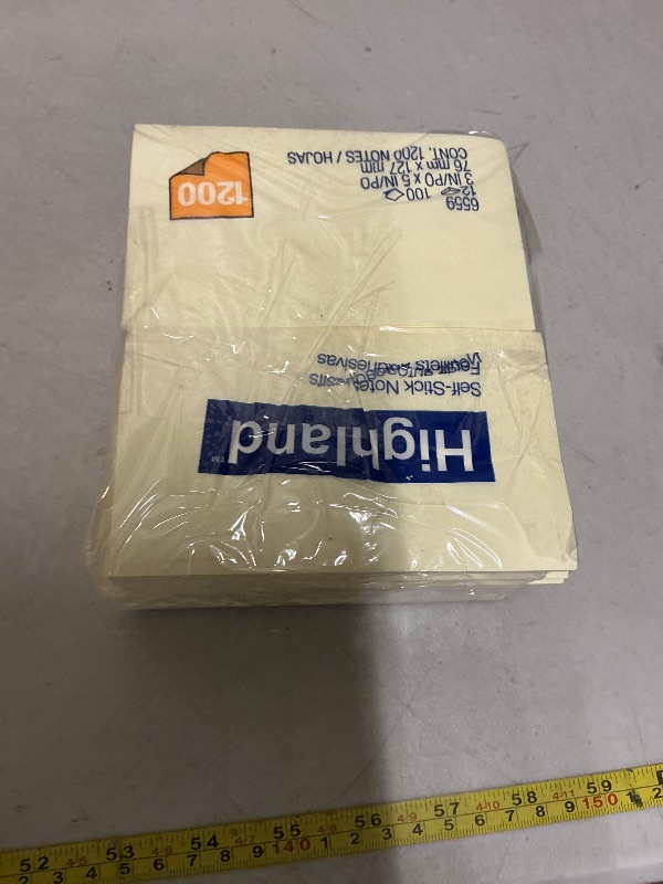 Photo 1 of 3M Highland Self-Sticking Note (6559-YW)