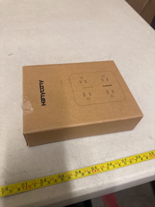 Photo 1 of 10 Ft Surge Protector Power Strip, HANYCONY Extension Cord with 8 AC Outlets 4 USB (2 USB C) Ports, Flat Plug, Wall Mount Desk USB Charging Station for Home