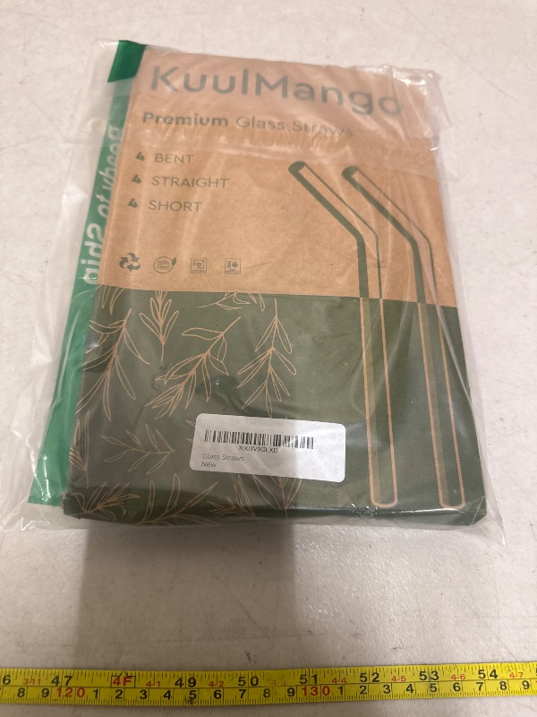 Photo 1 of 4 Straight 4 bent 10inch & 4 6inch straws for kids with 2 cleaning brushes Reusable BPA free Eco Friendly