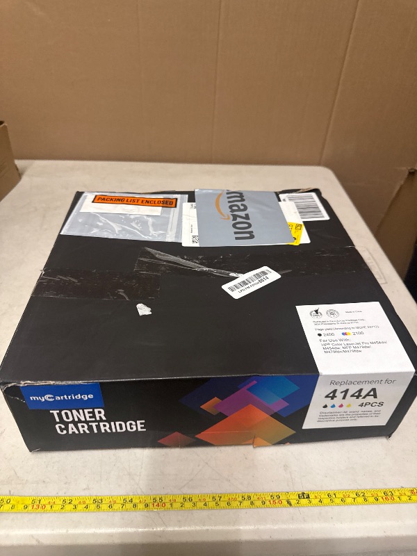 Photo 1 of 414A Toner Cartridges 4 Pack (with Chip) Compatible Replacement for HP 414A 414X for Color Laserjet Pro MFP M479fdw M479fdn M479dw Pro M454dw M454dn M479 M454 Printer Ink W2020A W2020X High Yield