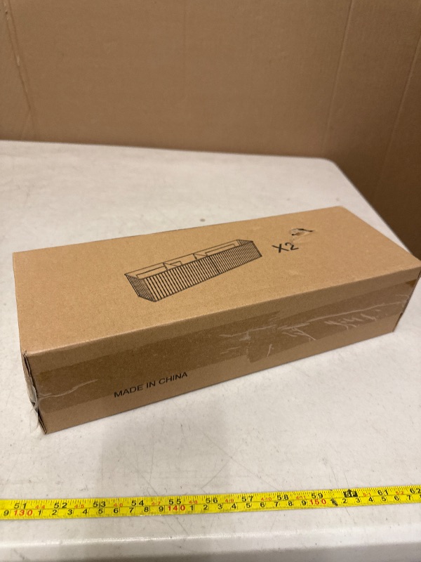 Photo 1 of 2 Pack Bathroom Makeup Organizer Wall Mount Clear Bathroom Organizers and Storage with 3 Compartments Plastic Storage Organizer Bins Floating Shelves for Wall, Narrow Space, Office, Bedroom 14''Length