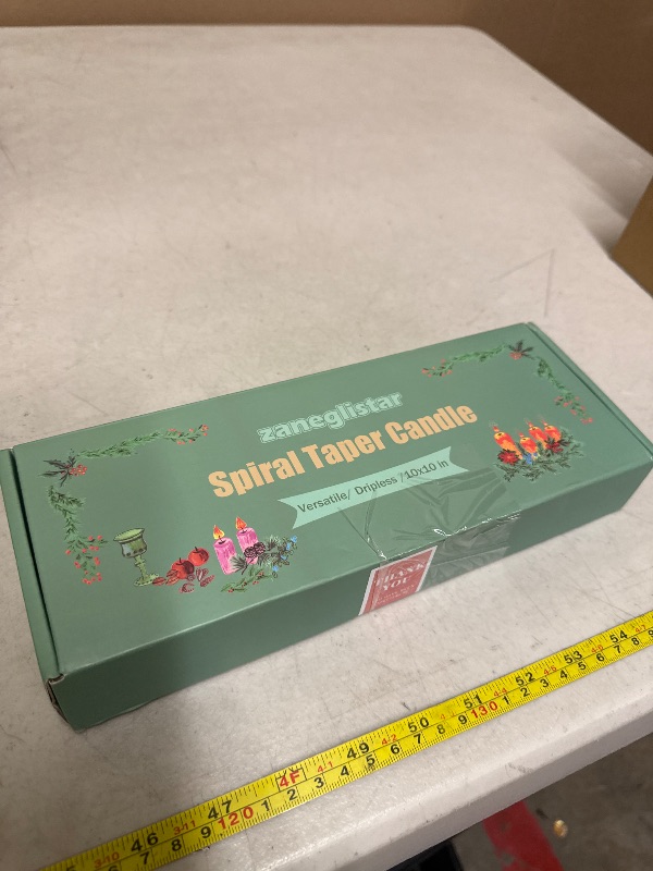 Photo 1 of 10 Inch Champagne Pink Spiral Taper Candle Set, 10 Pack Unscented Dripless Candlesticks for Celebrations Festival and Dinner Party Wedding Home Decor