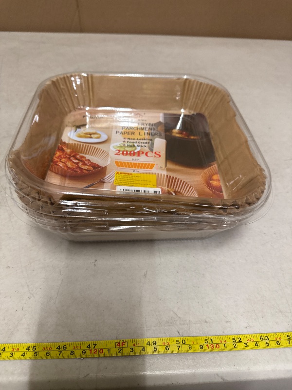 Photo 1 of 200pcs Air Fryer Liners Disposable, Air Fryer Liners, 8.7" Square Parchment Disposable Paper Liner for Air Fryer, Parchment Paper, Baking, Roasting and Microwave, Non-Stick liner Accessories