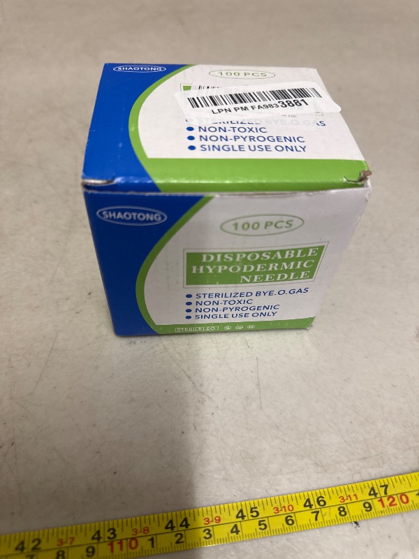 Photo 1 of 32 Gauge 0.15 inch/4mm Disposable Needles, Luer Lock Dispensing Needle Accessorie, Individual Packaged, Pack of 100