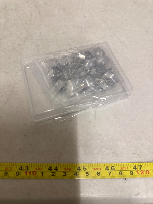 Photo 1 of 20Pcs M3 Stainless Steel Single Wire Rope Clips, Simplex Bolt Cable Clamp for 1/16in-1/8in Diameter Wire Cable for Picture Hanging Christams String Light, Free Wrench
