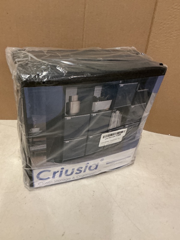 Photo 1 of Criusia Storage Cubes, 11 Inch Clothes Storage Bins for Shelves Closet (10 Pack), Fabric Collapsible Storage Bins with Dual Handles, Cubby Storage Baskets Boxes, College Dorm Room Essentials (Black)