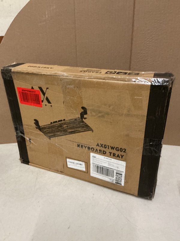 Photo 1 of AX WABER Keyboard Tray Under Desk Pull Out with Extra Sturdy C Clamp Mount System, 27.3 (32.5 inch Including Clamps) x 11 Inch Slide-Out Platform Computer Drawer for Typing Vintage AX01WG02