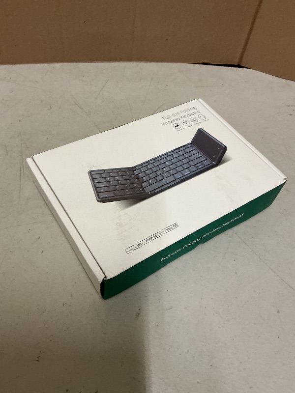 Photo 1 of Samsers Foldable Bluetooth Keyboard with Touchpad, Full-Size Wireless Folding Portable Travel Keyboard for iOS Android Windows Mac OS, Support 3 Devices (BT5.1 x 3), Black