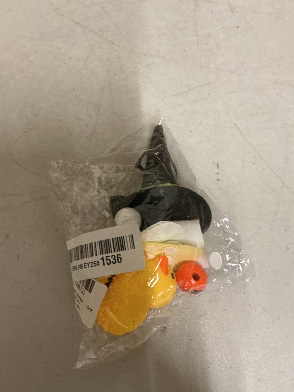 Photo 1 of wonuu Halloween Rubber Duck Witch Duck Car Decorations Halloween Accessories Witch Hat Pumpkin Skull and Cloak, Green&Long Black Skirt