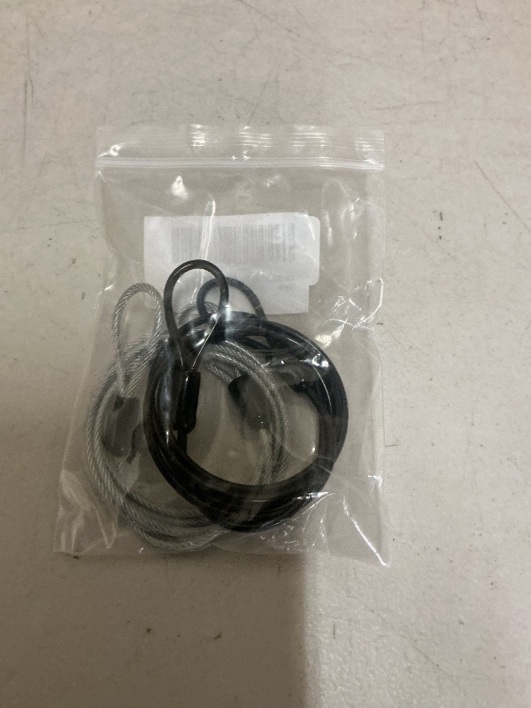 Photo 1 of 100CM/3.3ft 3mm Outdoor Travel Security Cable Lock,Braided Steel Coated Safety Cable Luggage Lock,Safety Cable Wire Rope Double Loop Lightweight GOMRQING (2 Pack)