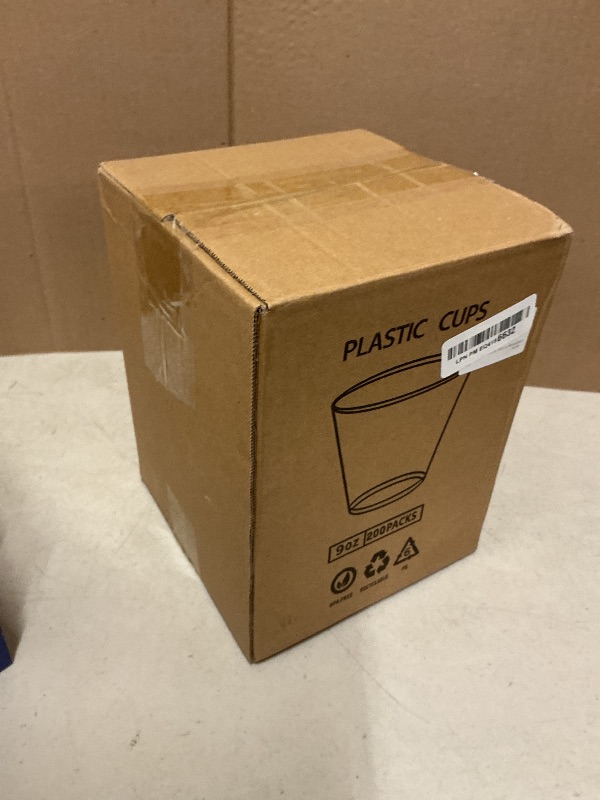 Photo 1 of RACETOP 9 oz 200 packs Clear Disposable Plastic Cups, Durable Plastic Cups Tumblers, Perfect for Parties, Wedding and Festival Events