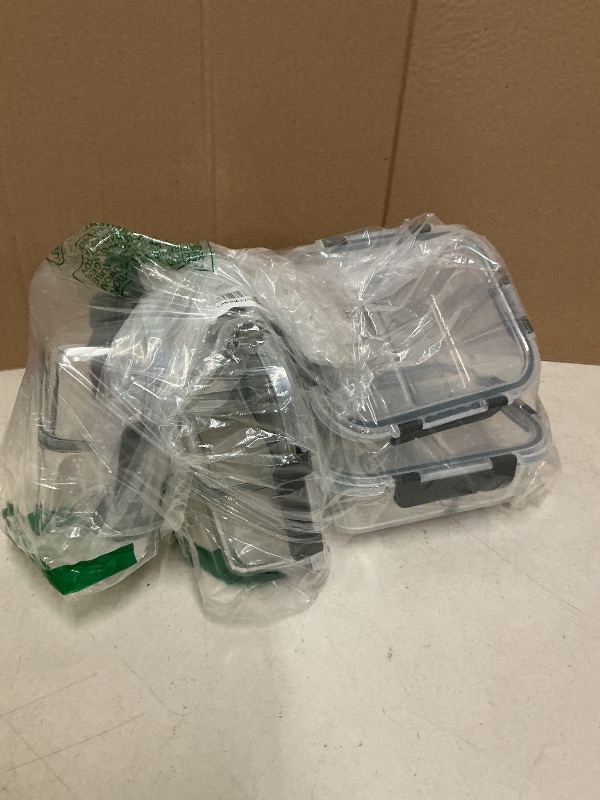 Photo 1 of [5-Pack,36 Oz]Glass Meal Prep Containers 2 Compartments Portion Control with Upgraded Snap Locking Lids Glass Food Storage Containers, Microwave, Oven, Freezer and Dishwasher (4.5 Cups)