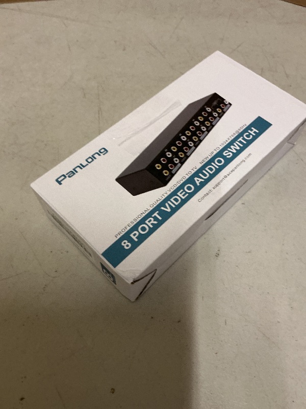 Photo 1 of Panlong 8-Way AV Switch RCA Switcher 8 in 1 Out Composite Video L/R Audio Selector Box for DVD STB Game Consoles