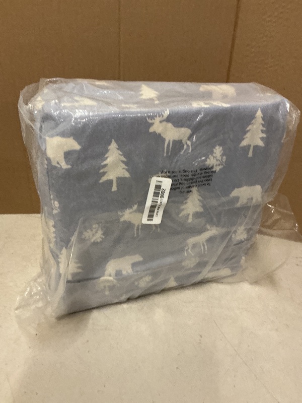 Photo 1 of Comfort Spaces Cotton Flannel Breathable Warm, Deep Pocket Sheets with Pillow Case Bedding, Full, Taupe Woodland Forest 4 Piece