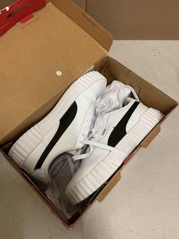 Photo 1 of PUMA Women's Carina 3.0 Sneaker, White Black Gold, 7.5