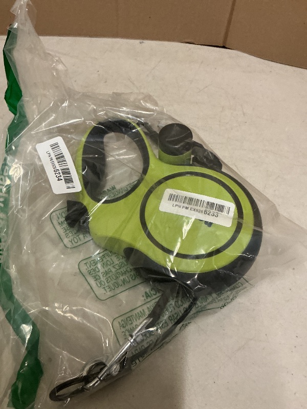 Photo 1 of Retractable Dog Leash with Chew Proof Extender, 26ft Heavy Duty Retractable Pet Leash with Poop Bag Holder, Anti-Slip Grip, Reflective Leashes for Medium Large Pets up to 110 lbs(Green)