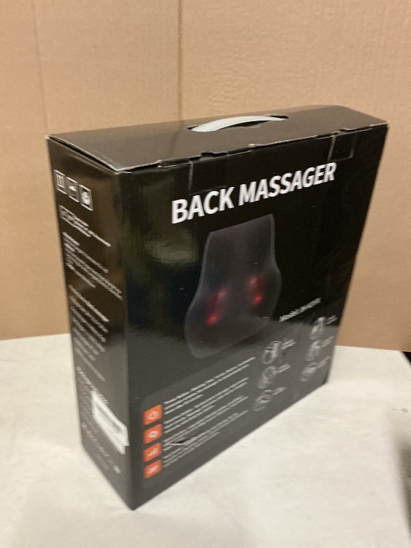 Photo 1 of Neck and Back Massager for Pain Relief Deep Tissue with Heat, Shiatsu Shoulder Massager with Bi-Directional Rotating Head for Neck, Back, Shoulders, and Legs