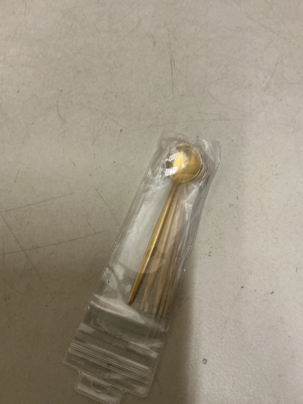 Photo 1 of 5.1 Inch Coffee & Tea Spoon,6 Pieces Gold Stainless Steel Teaspoon,Mini Spoons For Dessert And Coffee,Durable Demitasse Coffee Spoons For Dessert