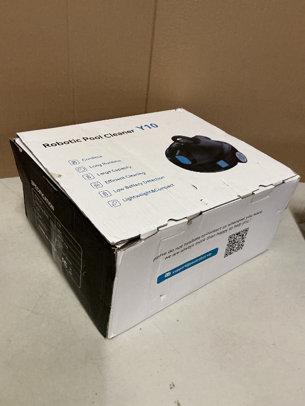 Photo 1 of OUCAXIA Y10 Cordless Robotic Pool Cleaner Automatic Vacuum - 90 Mins Runtime, Powerful Suction, Self-Parking, Lightweight for Above/Inground Pools Up to 65ft/1100 Sq.Ft